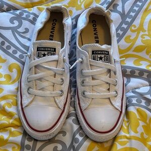 Converse slip on White and Red Sneakers